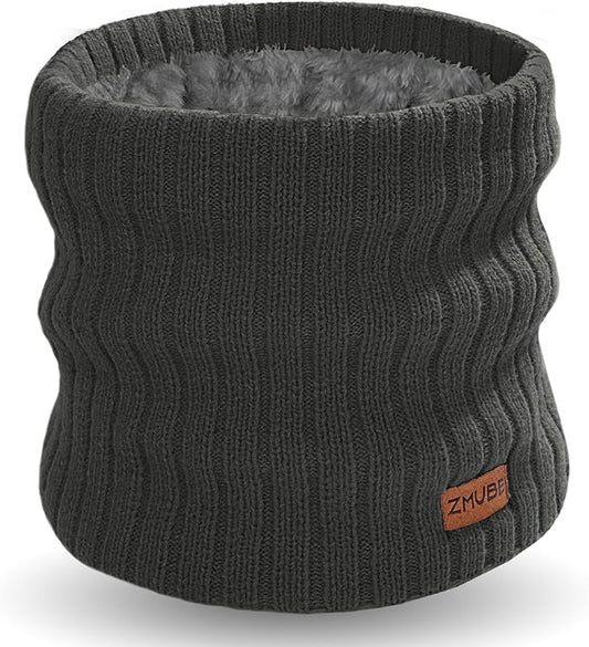 Neck Warmer Gaiter, Winter Fleece Lined Face Mask Scarf for Men Women, Thick Warm Cold Weather Running Ski Neck Cover