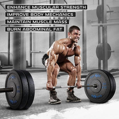 Yes4All 2" Bumper Plate, 10-190 LB Olympic Rubber Weight Plate with Steel Hub for WeightLifting, Strength Training, Home Gym, Less Impact, Absorb Bounce & Shock, Multiple Options