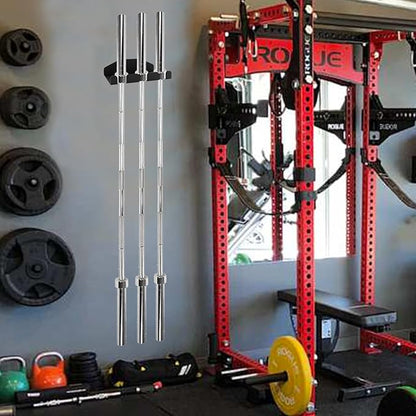 Barbell Storage Rack, Vertical Hanging Barbell Rack, Heavy Duty Wall Mounted Barbell Holder, Olympic Wall Mount Barbell Holder Space Saving Bar Holder Suitable for Garage, Gym, Home Fitness