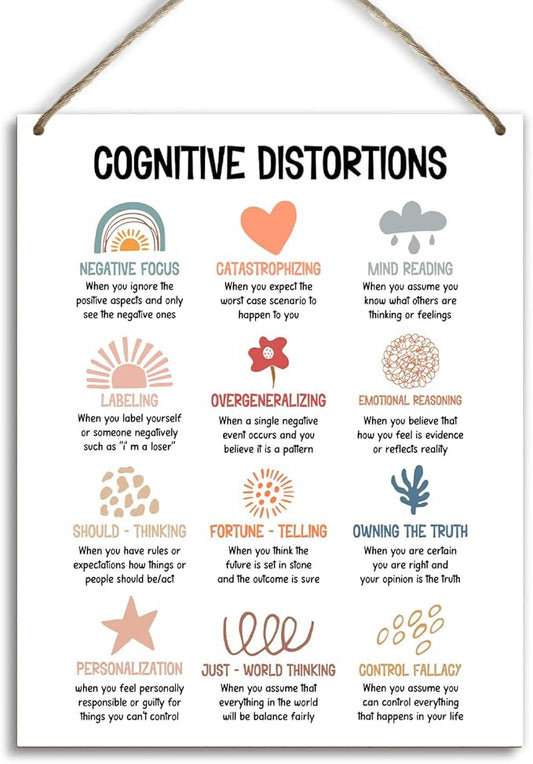 Mental Health Therapy Office Wooden Hanging Wall Decor Positive Energy Wood Sign Positive Affirmations Wood Wall Decor Office School Classroom Nursery Homes chool Decor Therapist Gifts 8''X10'' (DH74)