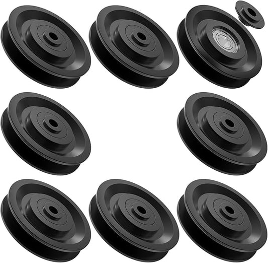 Universal Nylon Bearing Pulley Wheel Replace Gym Attachments Diameter 90mm/3.5" for Gym Equipment Part Cable Machine