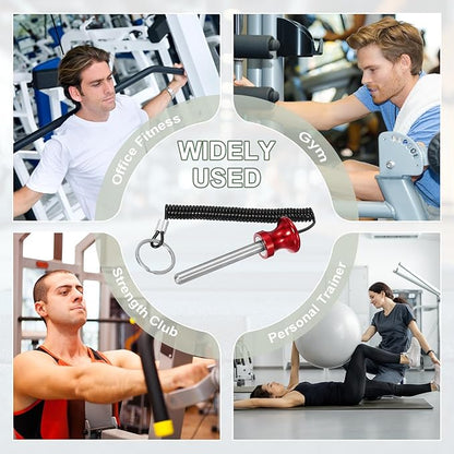 Weight Stack Pin, Weight Gym Pin Strength Training Equipment Replacement with Pull Rope for Home Gym Club