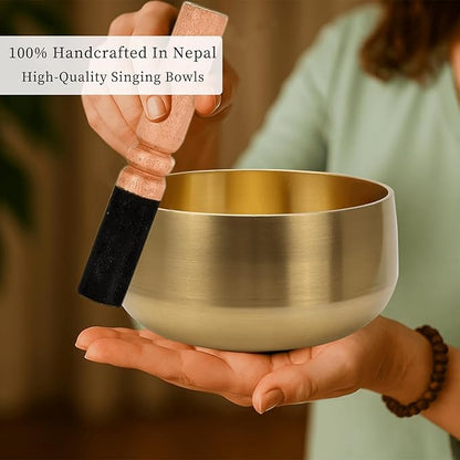 Large Tibetan Singing Bowl Set - 6" Handcrafted Meditation Sound Bowl for Yoga, Mindfulness, Chakra Healing & Stress Relief | Complete Kit with Cushion & Mallet | Spiritual Gifts for Beginners 6 Inch