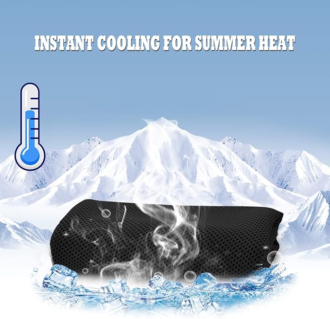 4 Packs Cooling Towels (40x12 Inch), Cooling Towels for Neck and Face, Stay Cool in Hot Weather for Sports, Gym, Yoga, Golf, Hiking, Camping & Travel