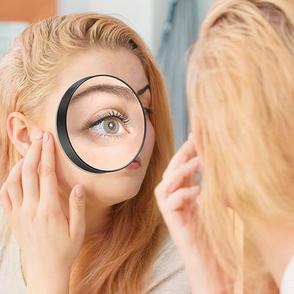 MIYADIVA 20X Magnifying Mirror, Small Travel Mirror with Suction Cup and Tweezers, 3.5 Inches