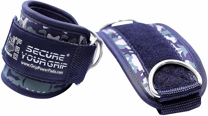 Ankle Straps for Cable Machines Double D-Ring Gym Adjustable Neoprene Premium Cuffs to Enhance Legs Abs & Glutes Kickbacks Workouts Leg Curls Extensions Booty Hip Abductors Exercise for Men & Women