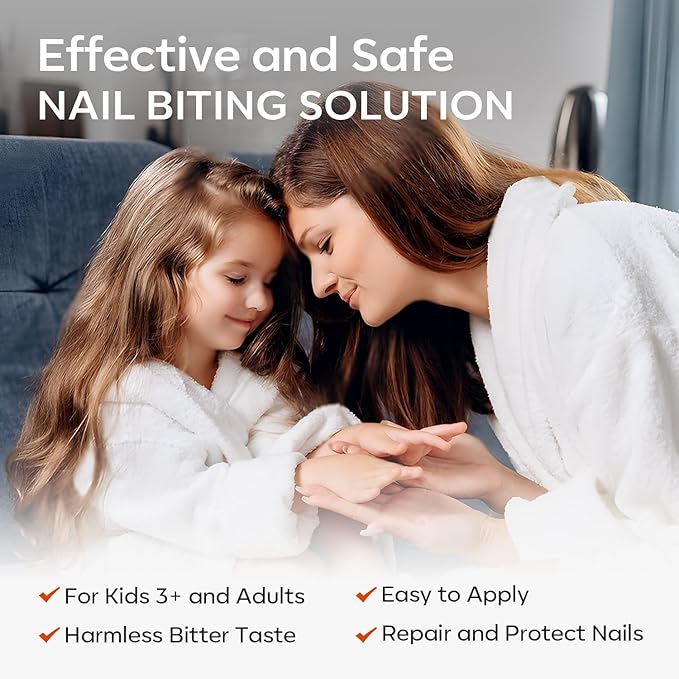 Modelones Nail Art Nail Biting Treatment for Kids No Bite Nail Polish Bitter Thumb Sucking Deterrent Nail Biting Prevention Quick-Drying Stop Nail Biting kids & Adults
