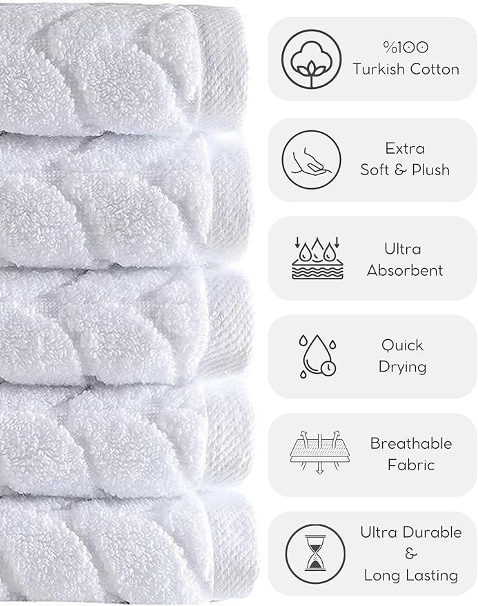 BAGNO MILANO Turkish Bath Towels, Soft Plush Jacquard Luxury Bath Towels, Quick Dry Towel Set (Petrol Blue, Bath Sheet)