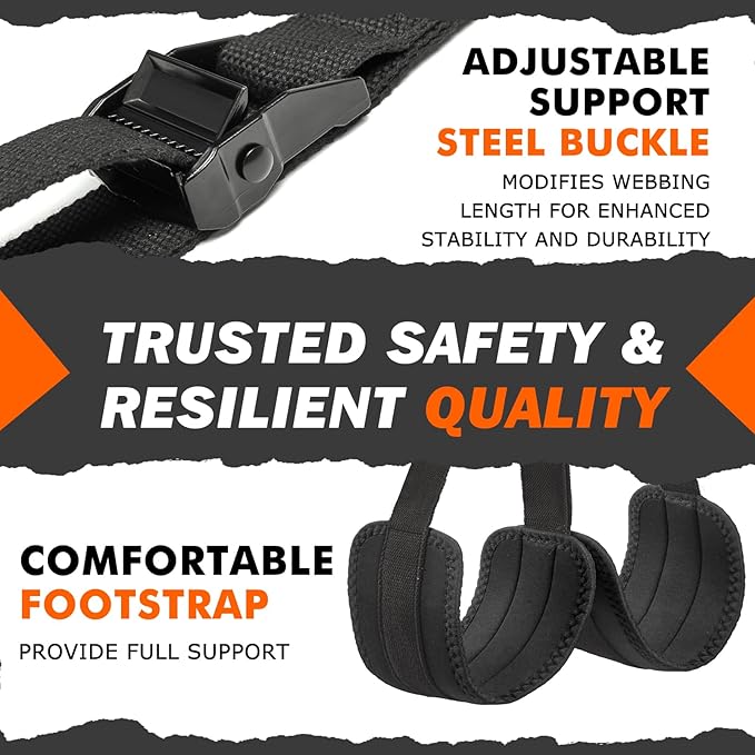 Pull Up Assistance Bands 50-350lbs, Heavy Duty Pull Up Workout Band with Feet Rest, Resistance Band for Pull Up Bar Bands, Pull Up Assist Band Strength Training Workout Equipment, Height Adjustable