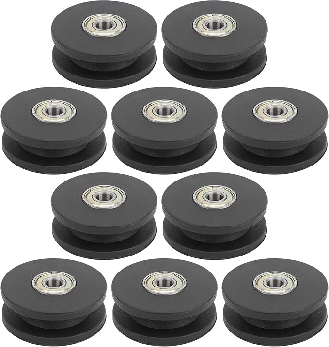 Fitness Bearing Pulley, 10pcs Gym Pulley 50mm 2in Strength Training Pulley Nylon Exercise Strength Training Accessory for Home Gym Attachments