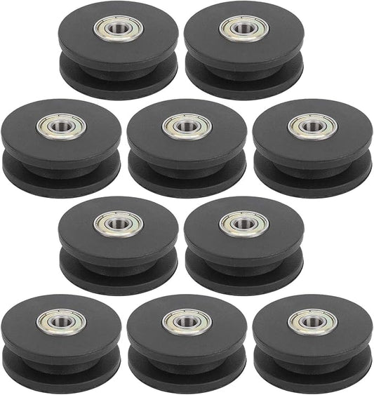 Fitness Bearing Pulley, 10pcs Gym Pulley 50mm 2in Strength Training Pulley Nylon Exercise Strength Training Accessory for Home Gym Attachments