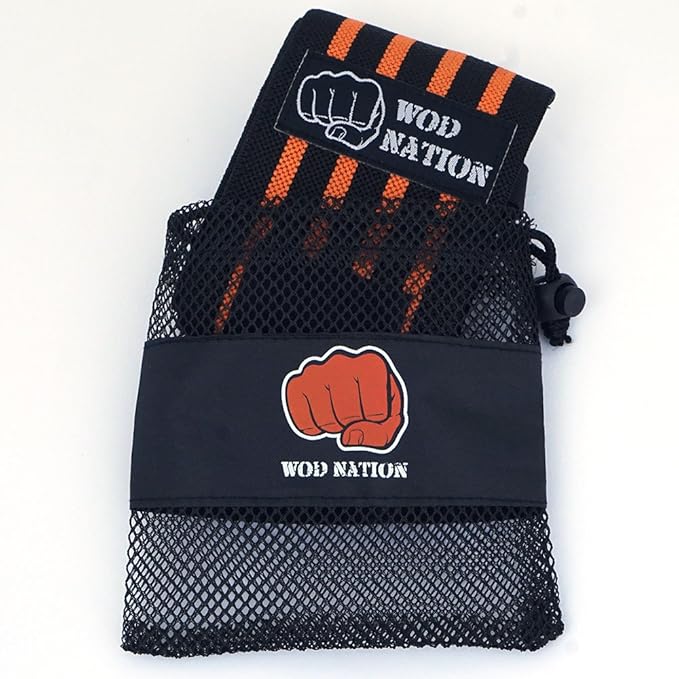 WOD Nation Wrist Wraps for Weightlifting & Strength Training – Professional Gym Straps w/Thumb Loop for Men & Women