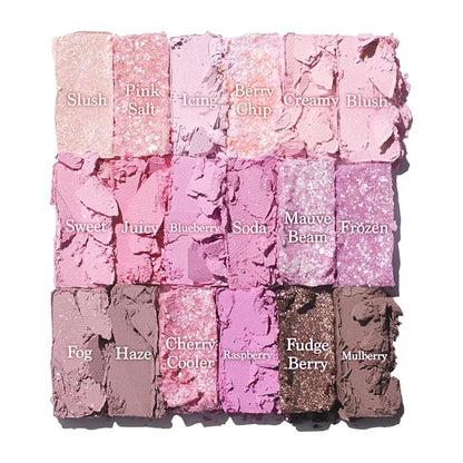dasique Shadow Palette #18 Berry Smoothie l Vegan, Cruelty-Free l 18 Blendable Shades in Smooth Matte and Shimmer Finishes with Gorgeous Pearls