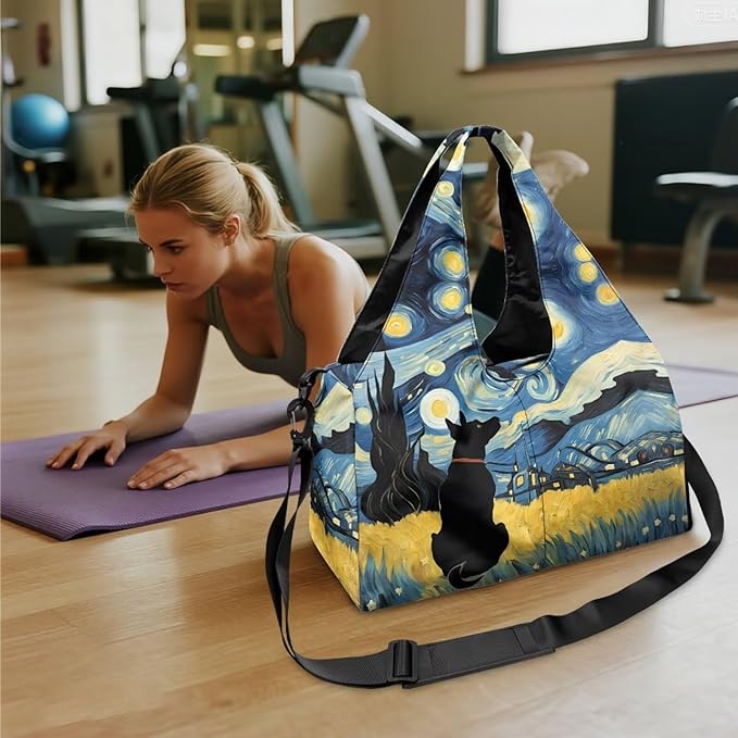Yoga Mat Bag for Women Men Large Carryall Tote with Adjustable Shoulder Strap for Gym Yoga Travel Pilates Office