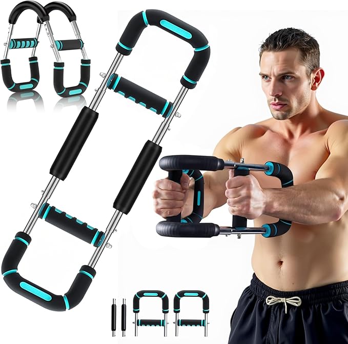 2025 Pro Twister Arm Trainer, Adjustable Power Twister Bar, Chest Shoulder Arm Workout Equipment, Portable Detachable Upper Body Fitness Machine for Home & Gym