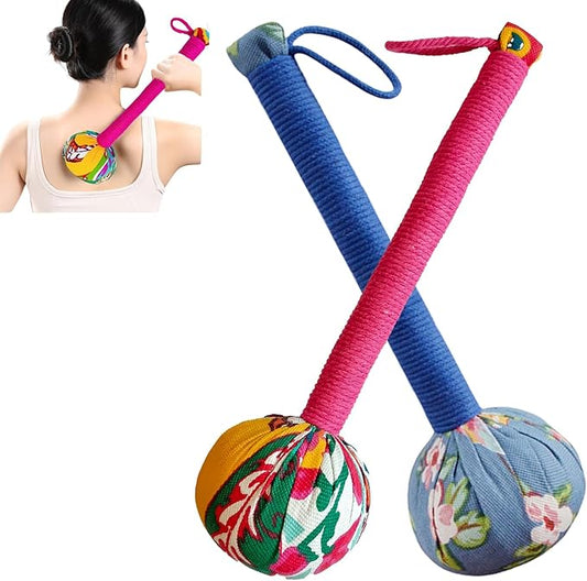 Wormwood Hammer, Manual Massage Hammer, Full Body Massage, Relieve Muscle Pain, Open Meridian. (Light Blue/Light Red)