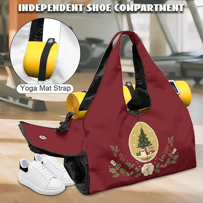 Yoga Mat Bag for Women Men Large Carryall Tote with Adjustable Shoulder Strap for Gym Yoga Travel Pilates Office