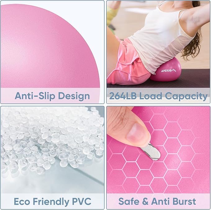 APEXUP Yoga Ball Exercise Ball Anti Slip Heavy Duty for Fitness, Balance & Core Workout