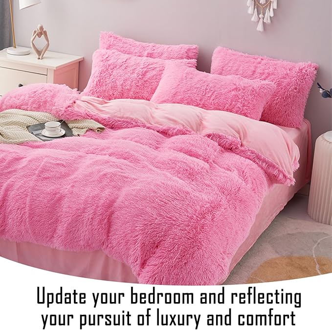 MorroMorn Flower Pillow Shaped Throw Pillows, 20" Floor Pillow Butt Cushion - Fluffy Shaggy Daisy Floral Decorative Pillows for Bed Couch Sofa Chair Cute Plush Faux Fur Room Decor (Pink)