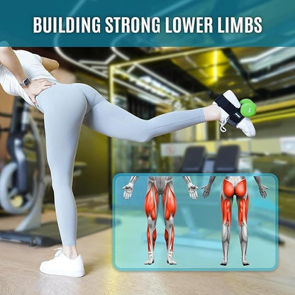 Dumbbell Foot Attachment for Leg Workout, Dumbbell Attachment Straps, Tibialis Trainer, Ankle Straps for Dumbbells, Dumbbell Foot Strap for Weight Lifting,Shin Splint,Hamstring Curls,Leg extensions