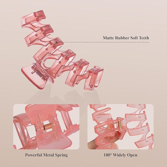 8PCS Hair Clips for Women, Flower Claw Clips for Thick Hair, Non-Slip Hair Accessories with Multi-Styles, Colorful Hair Claw Clips and Variety Pack, Ideal for Girls