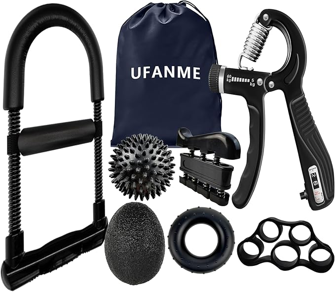 Hand Grip Strengthener, Grip Strength Trainer, 22-132 Lbs Adjustable Resistance Forearm Exerciser Workout for Rehabilitation Athletes Climbers Musicians
