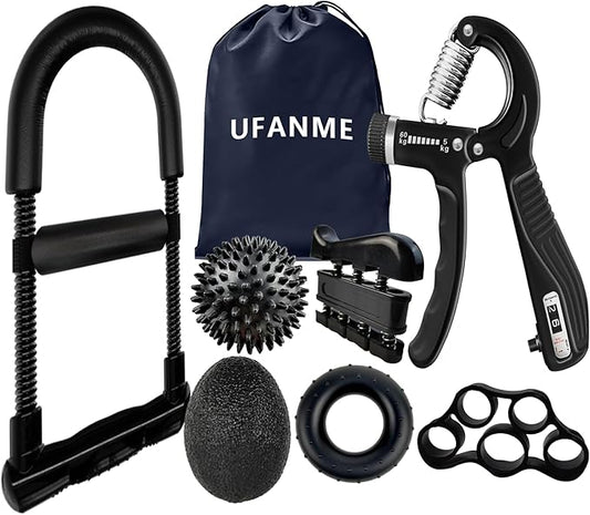 Hand Grip Strengthener, Grip Strength Trainer, 22-132 Lbs Adjustable Resistance Forearm Exerciser Workout for Rehabilitation Athletes Climbers Musicians