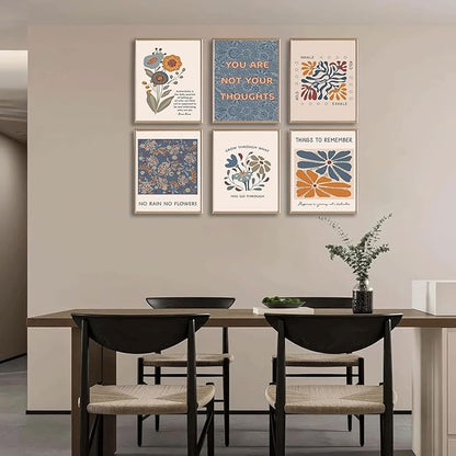 6 Mental Health Posters Bohemian Style Motivational Psychology Wall Decor Pictures Therapy Office Wall Art Inspirational Positive Quotes Canvas Poster Prints For Home Counseling Office Decor Unframed