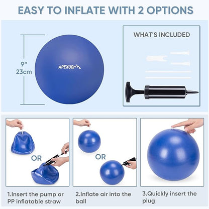 APEXUP Yoga Ball Exercise Ball Anti Slip Heavy Duty for Fitness, Balance & Core Workout