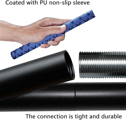 The Huang Yunming yoga stick is made of sturdy steel that is 5 feet high and an adjustable stretching stick, providing flexibility, agility, and balance. Multi functional fitness stick with 5 steel pipes