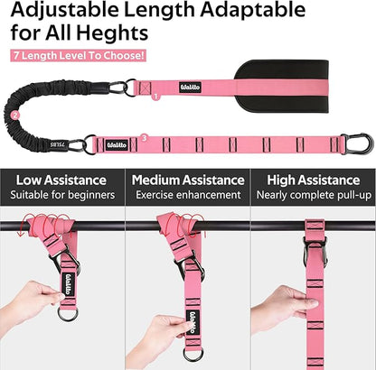 Pull Up Assistance Bands Set, Heavy Duty Adjustable Pull Up Assist Band with Feet Rest, Strength Training Bands for Home Gym Fitness, Pull-Up Bar, Calisthenics and Body Stretching