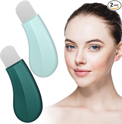 2PCS Blackhead Remover Tools, Mild and Safe Face Scraper Deep Cleaning Silicone Nose Blackhead Remover Skin Spatula Skin Care Tool for Men and Women