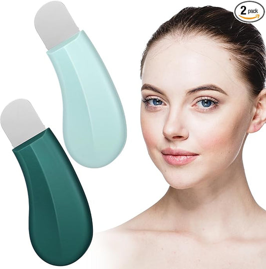 2PCS Blackhead Remover Tools, Mild and Safe Face Scraper Deep Cleaning Silicone Nose Blackhead Remover Skin Spatula Skin Care Tool for Men and Women