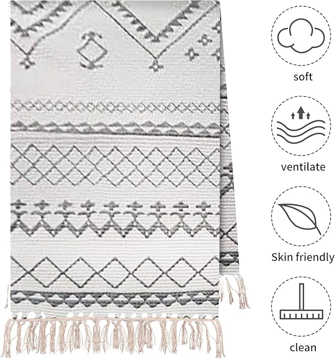 Cifupy Handmade Organic Yoga Mat made with Organic Cotton Yoga Mat - Non Slip Hand-Woven Foldable Yoga Rug Provides Excellent Comfort, Traction & Support for Indoor & Outdoor Use - 24 x 72 Inches