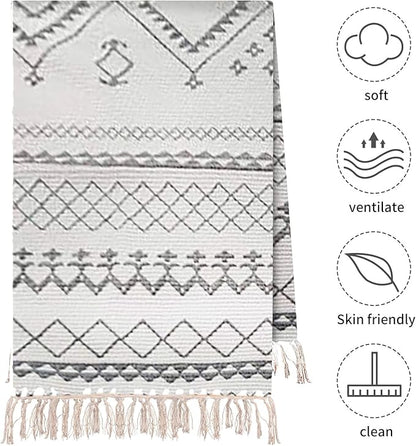 Cifupy Handmade Organic Yoga Mat made with Organic Cotton Yoga Mat - Non Slip Hand-Woven Foldable Yoga Rug Provides Excellent Comfort, Traction & Support for Indoor & Outdoor Use - 24 x 72 Inches