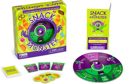 Exploding Kittens Snack Monster 2-6 Players - Ages 4+ - 10 Minutes to Play - Snack Eating Spinner Game - Kid Friendly Card Game, Family Game Night,