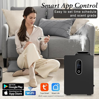 2025 Upgraded HVAC Scent Diffuser Machine Cover 6000 Sq.Ft With Wi-Fi Control for Large Room, 1000ml Scent Air Machine For Home, Waterless Cold Air Aromatherapy Essential Oil Diffuser for Hotel,Office