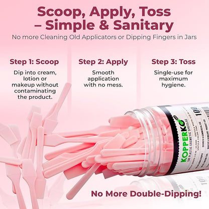 Mini Face Cream Spatula (2.5", 500 Pack) - Small Lotion Spatula Tool for Skincare, Creams & Crafts | Skincare Applicator for Mixing, Cosmetic, Face Mask | Disposable Makeup Paddles | Pink