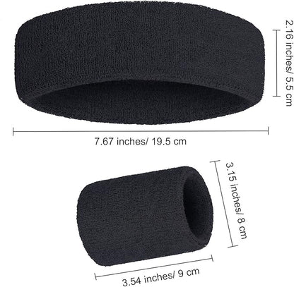 WILLBOND 3 Pcs Sweatbands Set 80s 90s Neon Sports Headband Tennis Striped Sweat Band Sports Competitions Games for Men Women Party Supplies