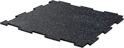 Playsafer Genaflex Lite Rubber 8mm Interlocking Tiles for Gym Flooring, Exercise Equipment, Exercise Areas - 20" X 20"