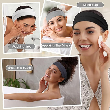 16Pcs Headbands for Women Non Slip Stylish Sports Hair Bands for Women's Hair Soft Cotton Cloth Stretchy Headbands for Women for Yoga Outdoor Exercise Running