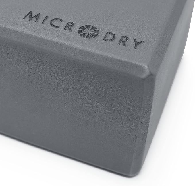 MICRODRY - Stretching & Exercise Foam Blocks, Yoga, Pilates Equipment for Home Workouts, Fitness Accessories for Home & Gym, Slip-Resistant, EVA Foam Block, 9 x 4 x 6 inches