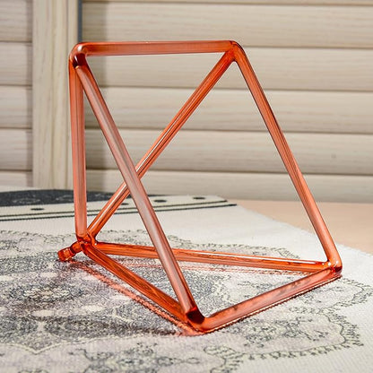 TOPFUND 10" Orange Crystal Singing Pyramid Sound Therapy Instrument with Carrying Case and Quartz Suede Mallet