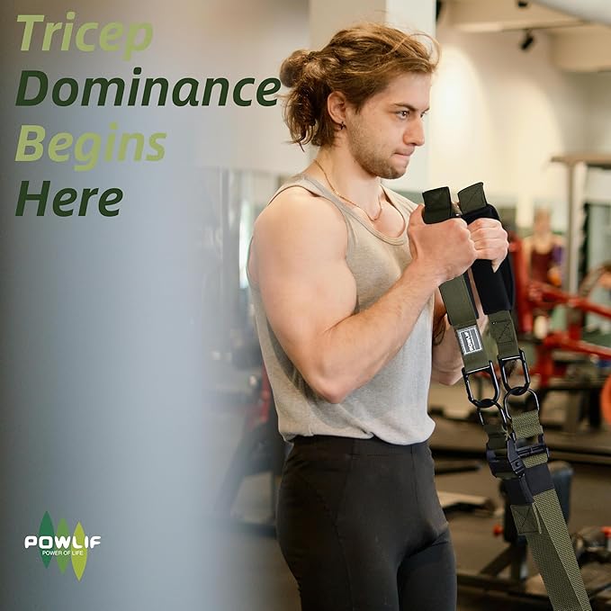 Tricep Rope Cable Attachment, Tricep Pull Down Rope & Exercise Handles, Cable Machine Attachment for Gym (Tricep Rope Set or Single Handle)