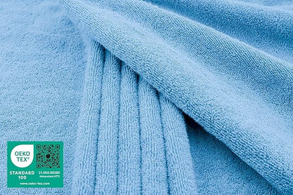 American Soft Linen Oversized Bath Sheet 40x80 Extra Large for Bathroom, 600 GSM 100% Cotton Turkish Jumbo Bathsheet Towels for Adults, Sky Blue Bath Sheet