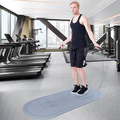 Jump Rope Mat Outdoor Exercise Mat Larger Non-Slip,Workout for Home Gym Flooring, Jump Rope Pad for Indoor(50in*24in)