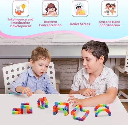 30PCS Rainbow Fidget Toy Wacky Tracks Snap and Click Sensory Toys,Finger Sensory Toys, -Party Favors,Goodie Bag,Classroom Prizes Reward,School Fidgets for Students Gifts Stocking Stuffers