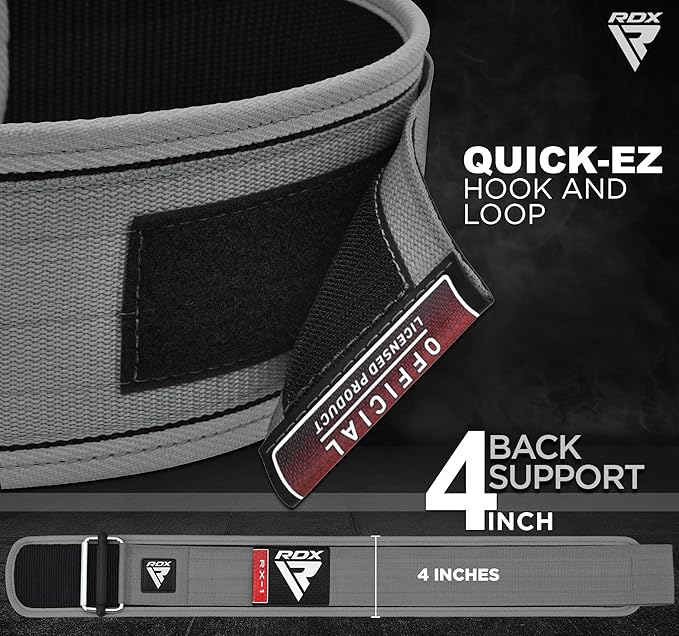 RDX Weight Lifting Belt - AUTO LOCK 4” Premium Adjustable Gym Belt for Olympic Cross Training - Support for Men Women Functional Fitness Workout - WOD Powerlifting Bodybuilding Weightlifting Deadlift
