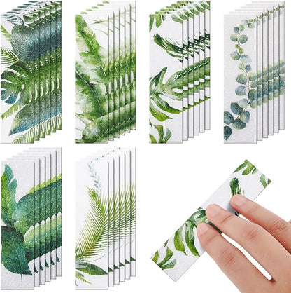 36 Pcs Anxiety Sensory Stickers Mental Health Stickers Fidget Textured Strips Toys Adhesive Tactile Calm Relief Items for Adults Desk School Counselor Classroom(Leaves Style)