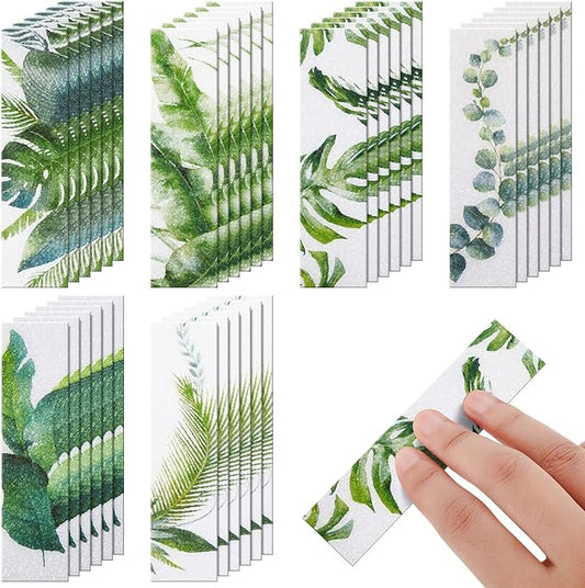 36 Pcs Anxiety Sensory Stickers Mental Health Stickers Fidget Textured Strips Toys Adhesive Tactile Calm Relief Items for Adults Desk School Counselor Classroom(Leaves Style)